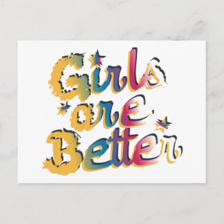 Funny Girls Are Better Kids T-Shirt Postcard