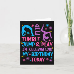 Funny Girls Gymnastics Birthday Themed Party Gift Card