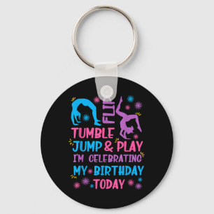 Funny Girls Gymnastics Birthday Themed Party Gift Key Ring