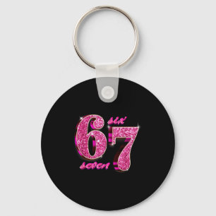 Funny Girls Nk Coquette 67 Six Seven Meme Brainrot Key Ring