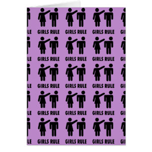 Funny Girls Rule Purple Girl Power Feminist Gifts