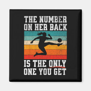 Funny Girls Soccer Dad Mum Magnet