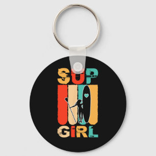 Funny Girls Sup Stand Up Paddling Surfer Surfing W Key Ring