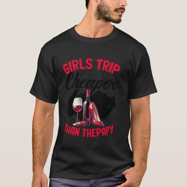 Funny Girls Trip Bachelorette Wine Party Girls Wee T-Shirt (Front)