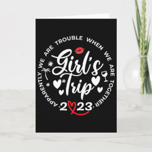 Funny Girls Trip Matching Vacation Weekend Girls P Card