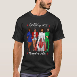 Funny Girls Trip Niagara Falls Vacation Black Woma T-Shirt