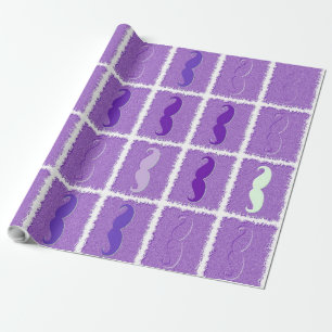 Funny Girly Moustache 4 Wrapping Paper