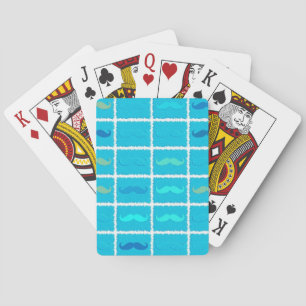 Funny Girly Moustache 5 Playing Cards