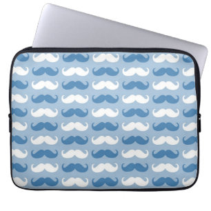 Funny Girly Moustache 8 Laptop Sleeve