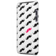 Funny Girly Pink  And Black Moustache Pattern Barely There iPod Cover (Back Left)