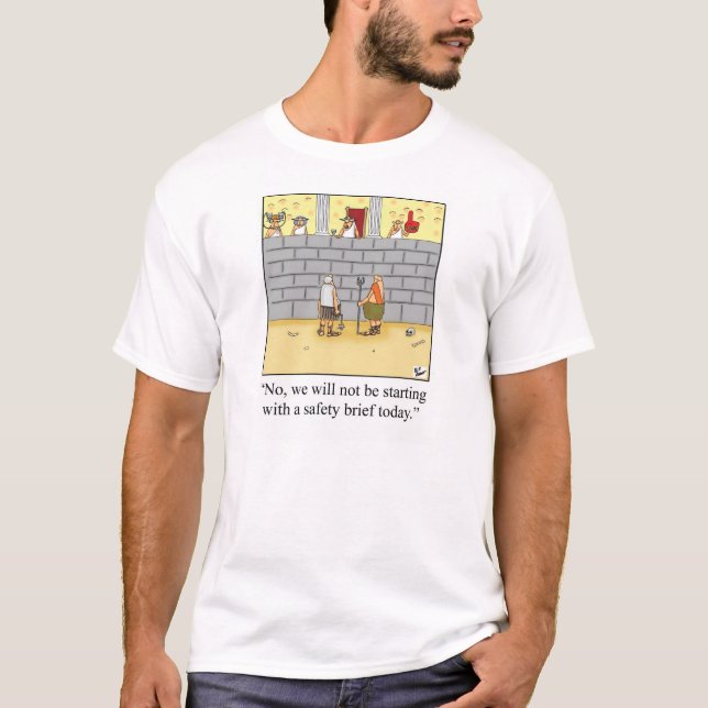 Funny Gladiator Humour Tee Shirt (Front)