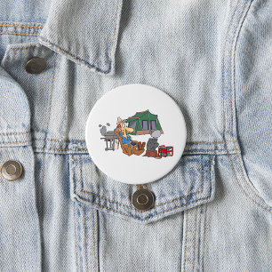 Funny Glamping Cartoon Luxury Camping 7.5 Cm Round Badge