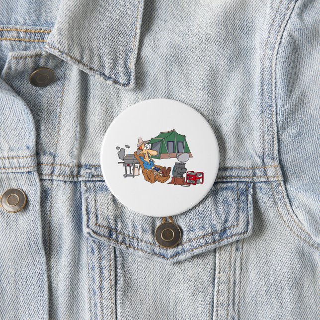 Funny Glamping Cartoon Luxury Camping  7.5 Cm Round Badge (Creator Uploaded)