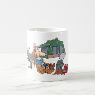 Funny Glamping Cartoon Luxury Camping  Coffee Mug