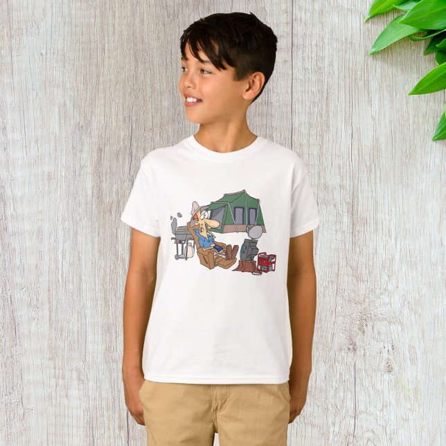 Funny Glamping Cartoon Luxury Camping  T-Shirt (Creator Uploaded)