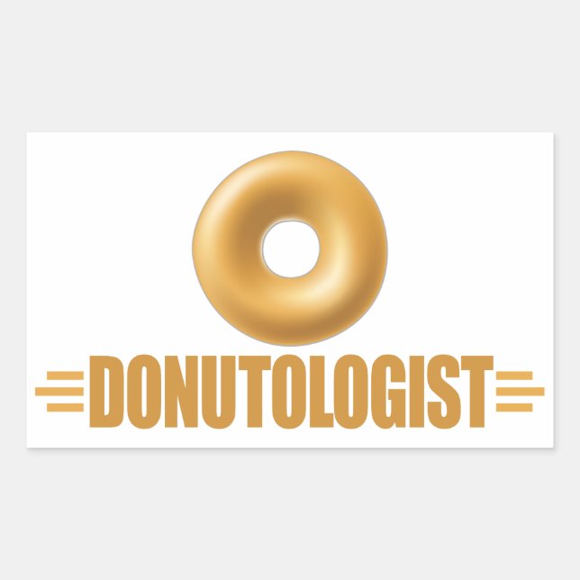 Funny Glazed Doughnut Lover Rectangular Sticker (Front)