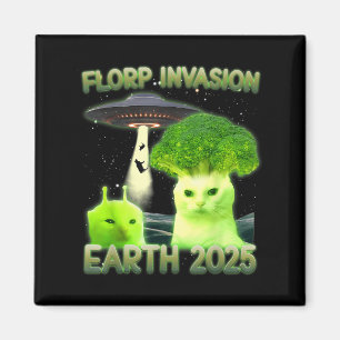 Funny Glerp Glorp Funny Alien Cat Meme Vintage Magnet