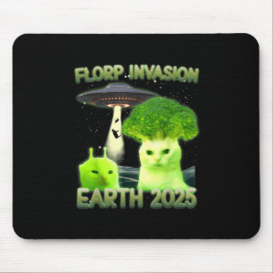 Funny Glerp Glorp Funny Alien Cat Meme Vintage Mouse Pad