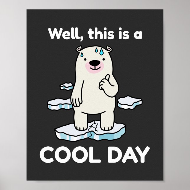 Funny Global Warming This Is A Cool Day Earth Poster (Front)