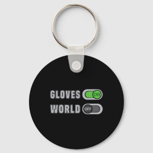 Funny Gloves On World Off Fitness Boxing Tee Worko Key Ring
