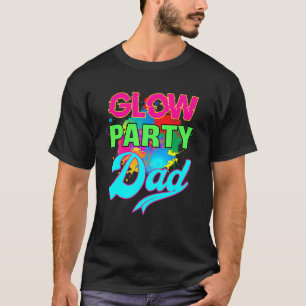 Funny Glow Party Squad Colourful Splash Retro Glow T-Shirt