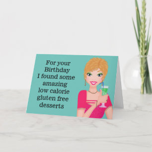 Funny Gluten Free Birthday Card