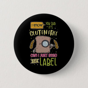 Funny Gluten Free Lifestyle Celiac Disease 6 Cm Round Badge