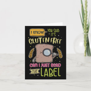 Funny Gluten Free Lifestyle Celiac Disease Card