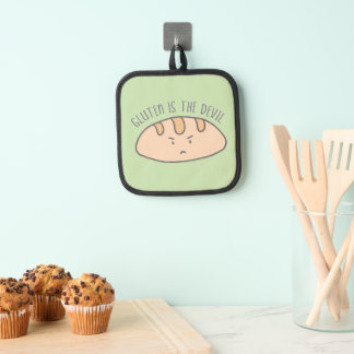 Funny Gluten is the Devil Gluten Free Pot Holder
