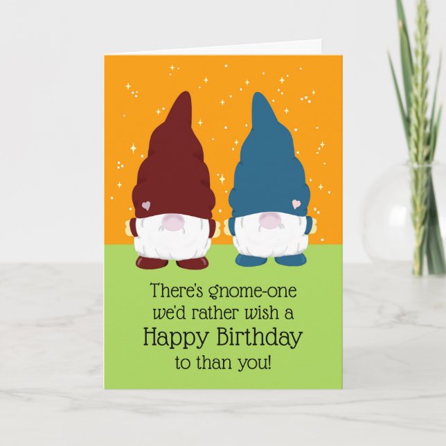 Funny Gnome Birthday Card (Front)