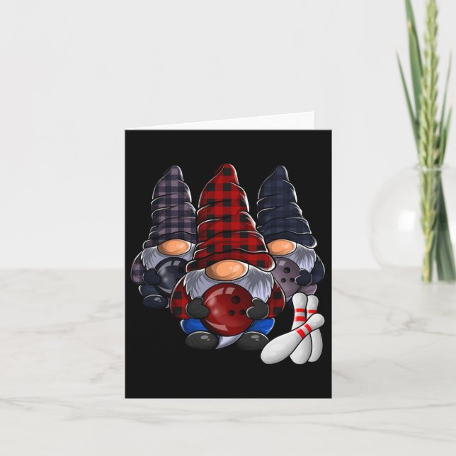 Funny Gnome Bowling  Card (Front)