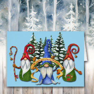 Funny Gnome Christmas Wishes Card