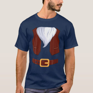 Funny Gnome Costume Christmas Waistcoat Beard Kids T-Shirt