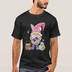 Funny Gnome Holding Easter Eggs Ortho Nurse Bunny T-Shirt