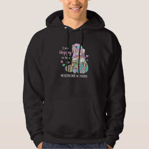 Funny Gnome I Am Hoppy To Be A Healthcare Worker E Hoodie
