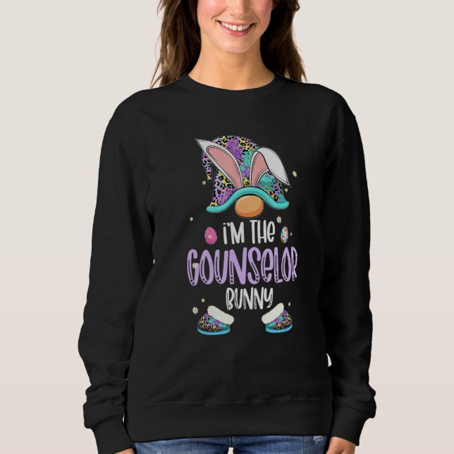 Funny Gnome I M The Counsellor Bunny Easter Day Eg Sweatshirt (Front)