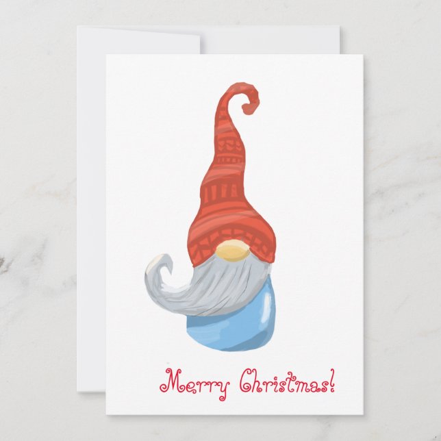 Funny gnome  invitation (Front)