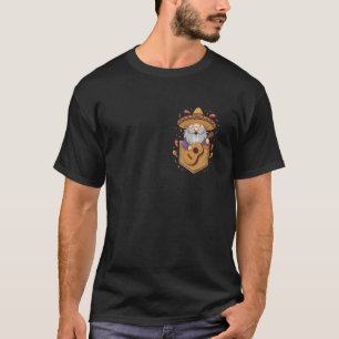 Funny Gnome Mariachi Guitar Pocket Cinco De Mayo M T-Shirt