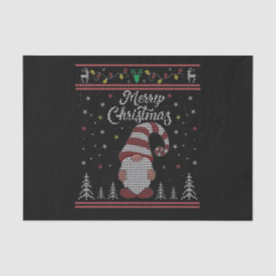 Funny Gnome Merry Christmas Tissue Paper
