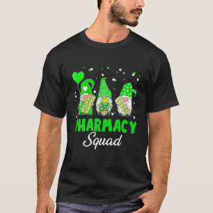 Funny Gnome Pharmacy Squad Pharmacist St Patrick's T-Shirt