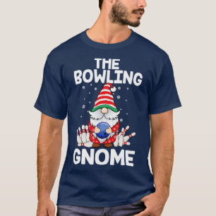 Funny Gnome Pyjamas Bowling Gnome Xmas Cute Christ T-Shirt