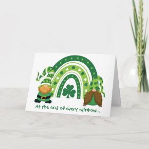 Funny Gnome Rainbow St Patrick's Day Card