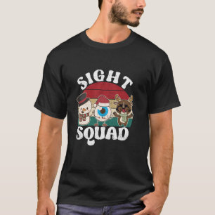 Funny Gnome Reindeer Santa Christmas Optometrist S T-Shirt