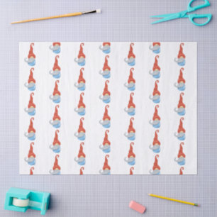 Funny gnome tissue paper