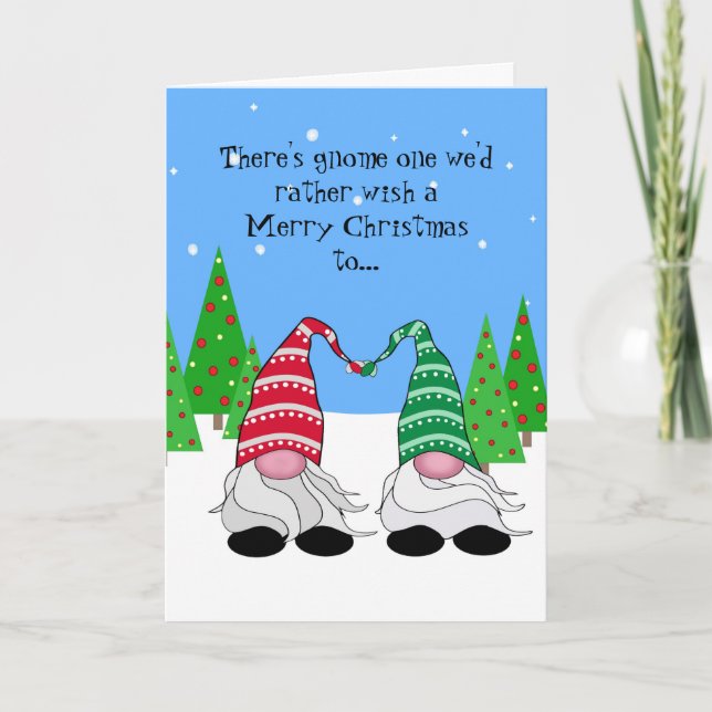 Funny Gnomes Christmas Card (Front)