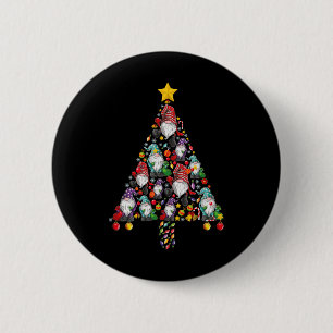 Funny Gnomes Christmas Tree Gnomies Family Xmas Me 6 Cm Round Badge