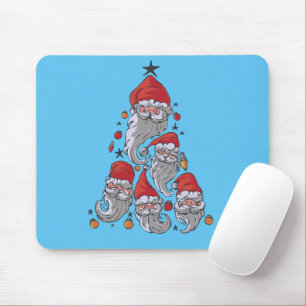 Funny Gnomes Christmas Tree Mouse Pad