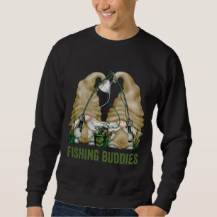 Funny Gnomes For Fisherman Fishing Gnomie Buddies Sweatshirt