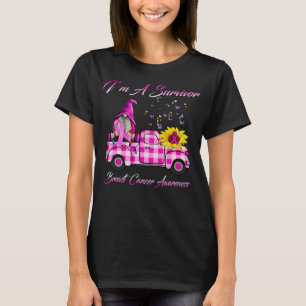 Funny Gnomes I_m A Survivor Breast cancer T-Shirt