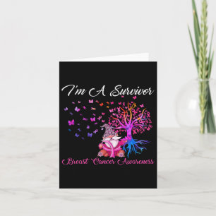 Funny Gnomes I'm A Survivor Breast Cancer Awarenes Card